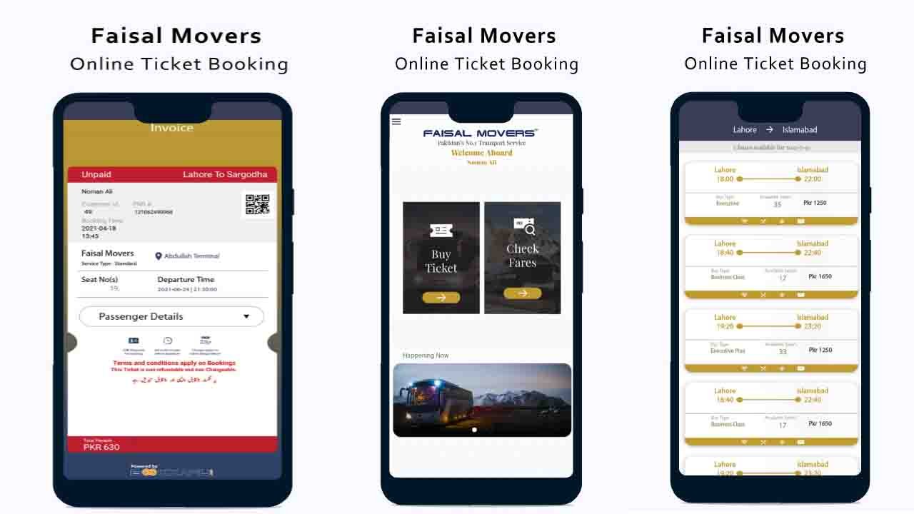 Faisal Movers Ticket Prices