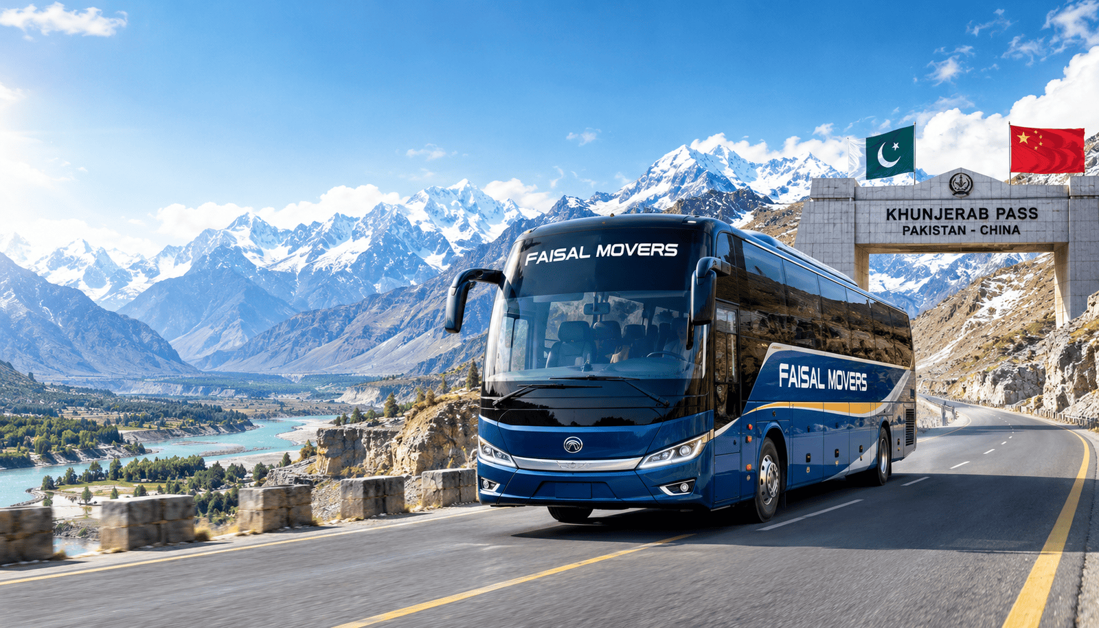 Faisal Movers Pakistan to China Bus Service